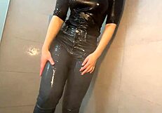 step sister's wet jeans cling to perfect sexy ass teasing hard