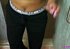 Bronze Model's Steamy Shower