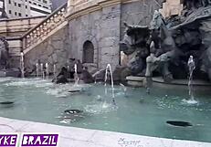 meeting nicole romanoff in sao paulo square leads her home for full anal sex in sheer lingerie with big cock