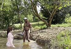 you watching her get fucked raw outdoors by stranger pumping fist?