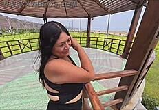 found this gorgeous peruvian beach beauty n asked her for hot shore sex right there