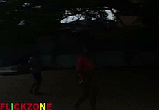 Chubby ebony neighbor's huge ass bounces in oiled sports sex