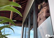 Early Morning Standing Doggy Then Blowjob With Skinny Blonde!