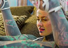 i'm fingering my tattooed ass and gaping hole in white lingerie till i cum hard