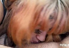 Putalocura's Tattooed BBW Deedee Sucks Cock Between Her Massive Pierced Tits in Bedroom Sloppy Action