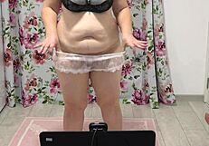 check out this juicy pawg shaking in panties for webcam fun