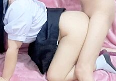 Desperate Asian Student Begs Hard Fuck for Study Motivation Creampie Reward Uncensored Cowgirl Ride