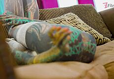 i'm fingering my tattooed ass and gaping hole in white lingerie till i cum hard