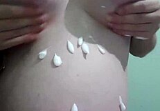 Hey wanna see pregnant wife get creamed during massage?