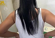 Beautiful Stepmom Washes Dishes Bent Over as Stepson Fingers Her Fat Ass Cheating