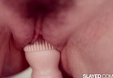 Charlotte Stokely blindfolds and dominates valentina nappi's wet pussy with toys!