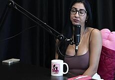 morena safada renatinha melo flashes her gorgeous tits and wet pussy after dirty talk tease on sheer red