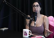 morena safada renatinha melo flashes her gorgeous tits and wet pussy after dirty talk tease on sheer red