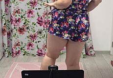 check out this juicy pawg shaking in panties for webcam fun