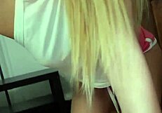 blonde 18+ teen fucks her stepdad's old cock taboo style