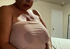 fat mommy's big tits and juicy pussy up close