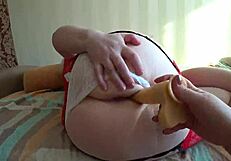 girlfriend straps on dildo to pound fat ass milf doggystyle pov