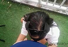 Secretary Slut Fucked Hard on Office Balcony!