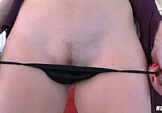 camel toe milf mommy shows off her panties up close