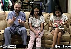 i become doctor tampa forcing freshman angel santana's hitachi orgasm backstage