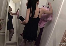 Brunette babe orgasms wildly from store hardcore sex surprise