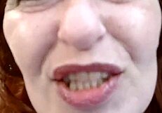 Thick Curvy Redhead Dawn in Miniskirt Bra Teases Big Natural Tits Dirty Talk