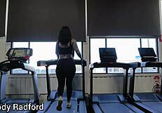 Muscular Milf Bodybuilder Performs Intense Mummification Workout in Gym as Hot Slut