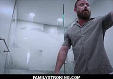 Stepdad nails blonde teen Minxx Marley after catching taboo fun