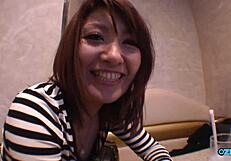 Who knew this cute brunette with hairy pussy would ride cowgirl fingering toys before creampie dessert pounding!