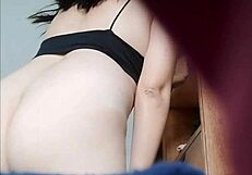 spying on argentinian milf's hairy pussy outdoor