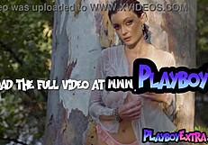 Classy blonde Russian milf Anna Lisa strips naked posing on boat