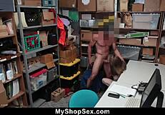 mall cops catch this sneaky 18+ blackmailed teen shoplifter bent over spying hidden cam tight pussy evidence