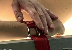 shemale dominates then pounds busty robot's ass with big cock