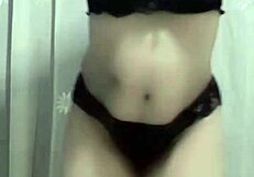 The sexy Arab teacher with big pussy and natural tits strips hijab dances naked then masturbates solo on viral video