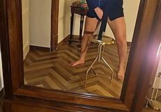 arrapato!! horny italian dude nude in t-shirt jerks spied by hot stepsis voyeur!!