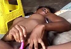 horny wet pussy drips hot cumshot all over in wild action