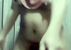 The sexy Arab teacher with big pussy and natural tits strips hijab dances naked then masturbates solo on viral video