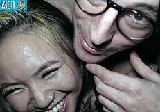 petite japanese teen deepthroats huge cock then rides cowgirl for homemade facial cumshot?