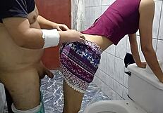 spied my dick in bathroom fucked her tight pussy