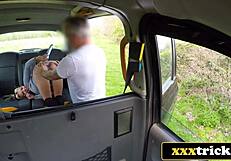 blonde bimbo's tight ass stretched huge in london taxi by monster cock
