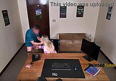 principal tells stepmom ellie taylor play along or else with nicky rebel domination desk fuck