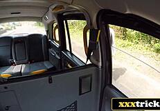 blonde bimbo's tight ass stretched huge in london taxi by monster cock