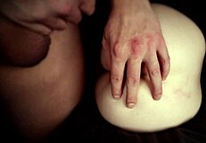 extreme closeups show petite 18+ pussies pumped overflowing with cum daddy loads