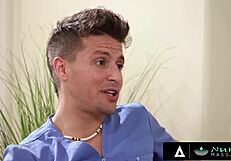 Two Coworkers Battle Nuru Massage Skills Into Wild Oiled Sex