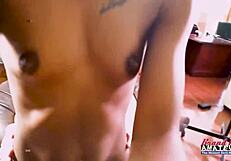 Petite Monae deepthroats dick craving multiple ride positions!!