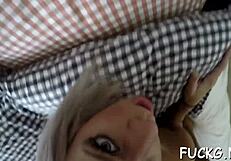 Naive 18+ Teen Glasses Girl Fucked Hard on Webcam