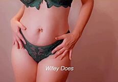 hey check out my wife's sexy lingerie show with those big tits