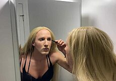 detailed crossdressing transformation from amateur to humiliated shemale