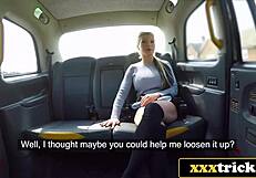 blonde bimbo's tight ass stretched huge in london taxi by monster cock