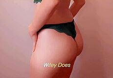 hey check out my wife's sexy lingerie show with those big tits